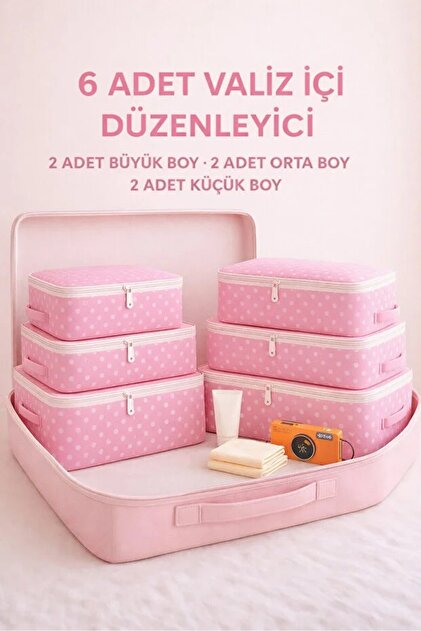 Serstil 6'lı Seyahat Bavul Organizer Filesiz Hurç Seti – Hurç ve