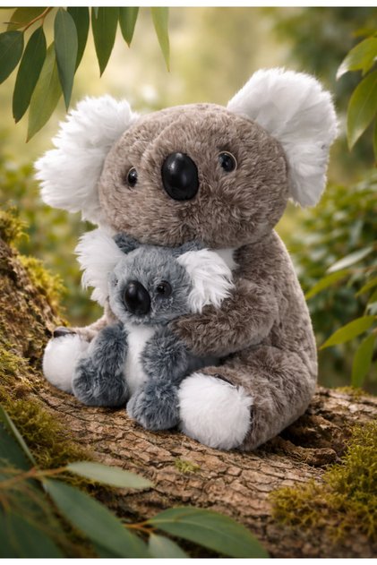 Yavrulu Peluş Sevimli Koalalar