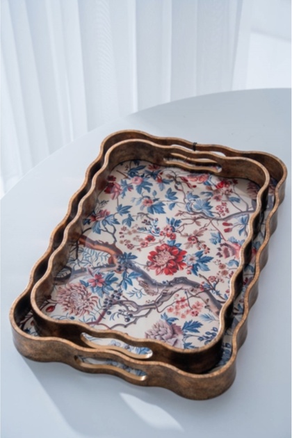 Lumi Poliüretan Lüx 2 Li Aynalı Tepsi 45 Cm X 39 Cm