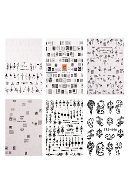 Set Nail Art Graphic Edge