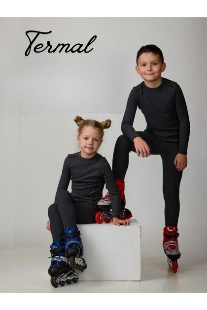 Boys and Girls Winter Underwear Set Suitable for Sports Thermal Tights and Long Sleeve Set
