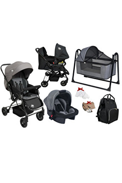 4 Baby Aqua Çift Yönlü Bebek Arabası Puset Çanta Beşik Fırsat Seti