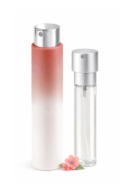 بخاخ عطر قابل لإعادة التعبئة، موزع عطر صغير للجيب، زجاجة رذاذ صغيرة فارغة، 8 مل، برتقالي