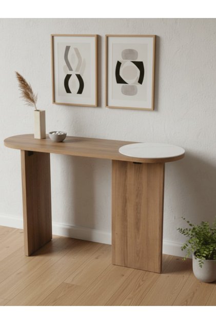 Modern console table with a luxurious oval design