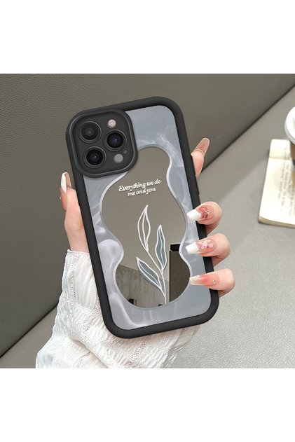 iPhone 14 Pro Max Compatible Bowknot Mirror Case Silicone Full Protection