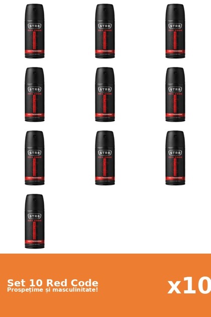 Set 10 Deodorant Spray Red Code, 150 ml