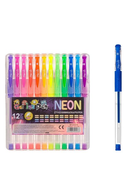Set Pixuri Neon Colorate in Cutie -12buc