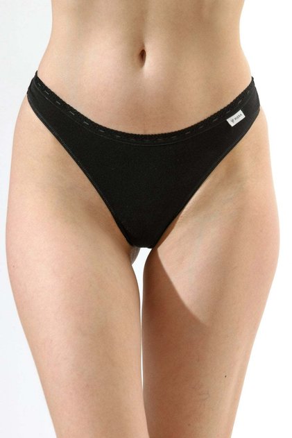 Set 3 chiloti tanga negru CECILIA S1791