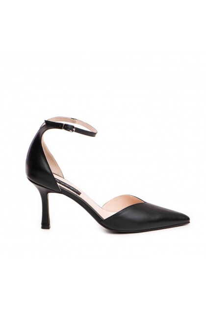 Pantofi stiletto piele naturala Negru Classy