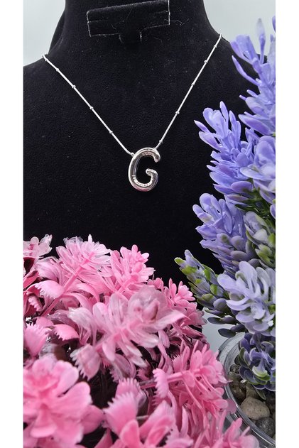 G Letter Balloon Steel Necklace - Gold & Silver Color Options 45cm Stainless & Tarnish Resistant