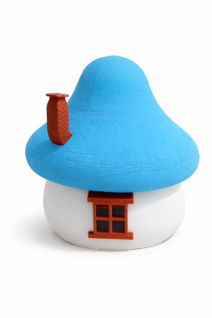 Şirinler Evi Figür Oyuncak Şirin Smurfs Mushroom Şirin Köyü Mantar Evi Mavi Beyaz