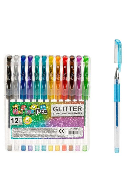 Set Pixuri Colorate cu Glitter - 12buc