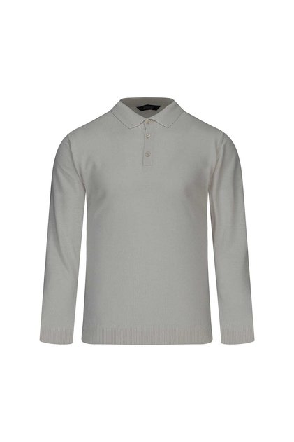Stone Regular Fit Polo Neck Wool Sweater