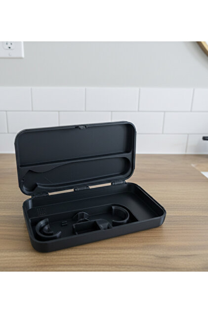 Philips OneBlade Uyumlu Karbon Baskılı Premium Organizer Taşıma Kutusu Tıraş Makinesi Koruyucu Kılıf