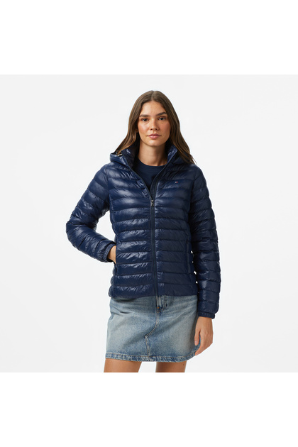 Padded Slim Kadın Mavi Puffer Mont