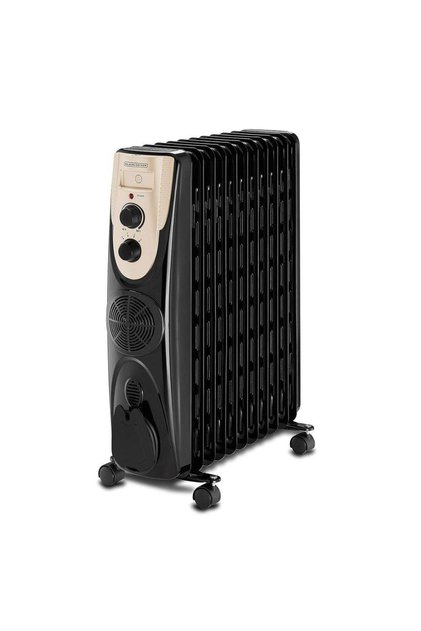 Black & Decker 2500W 11 Fin Oil Radiator Heater with Fan Forced Black OR011FD-B5