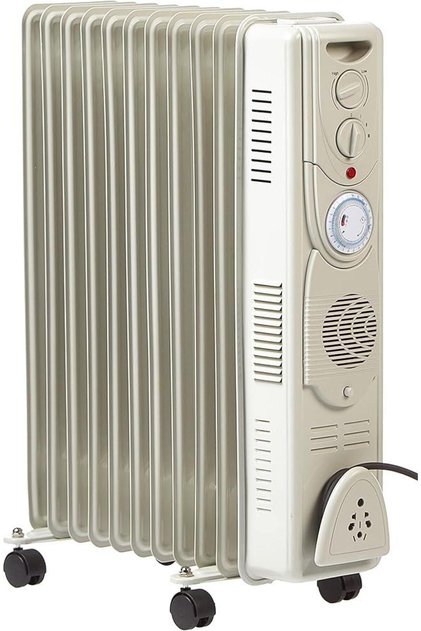 HT-244 11-Fin Oil-Filled Radiator Heater | Adjustable 3 Heat Settings