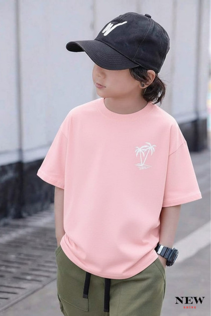 Palm Tree Printed Unisex Children's T-Shirt