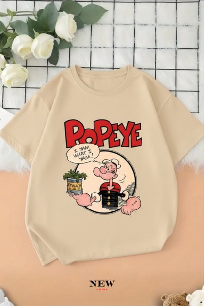 Popeye Printed Unisex Children's T-Shirt