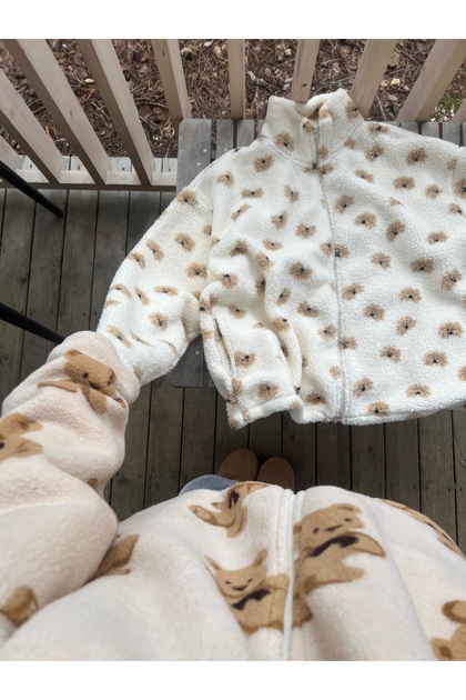 Köpek Desen Montumsu Ceket