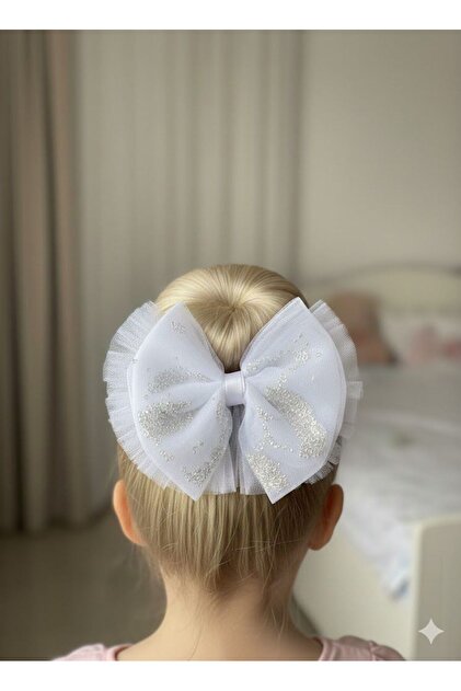 Girls' Bow Tie Tulle Bow Clip