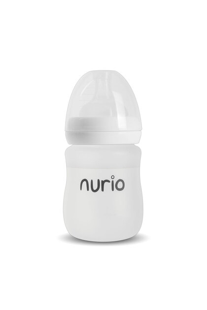 Biberon Premium din Sticla cu Protectie din Silicon, 150 ml