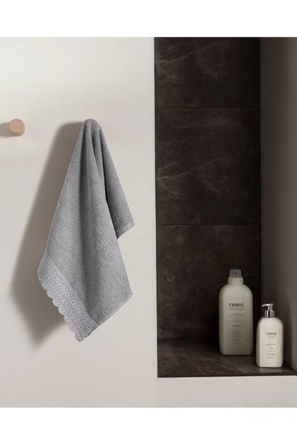 Analisa 100% Cotton 2-Piece Hand Towel - Gray - 30X45 cm