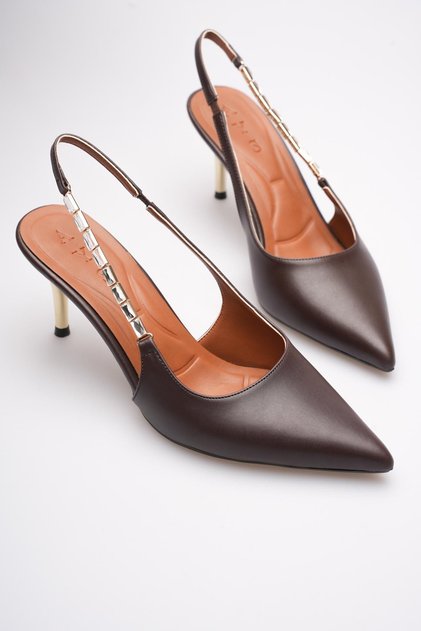 Premium Imported Textured Stone Women's Gold Heeled Evening Dress Shoes