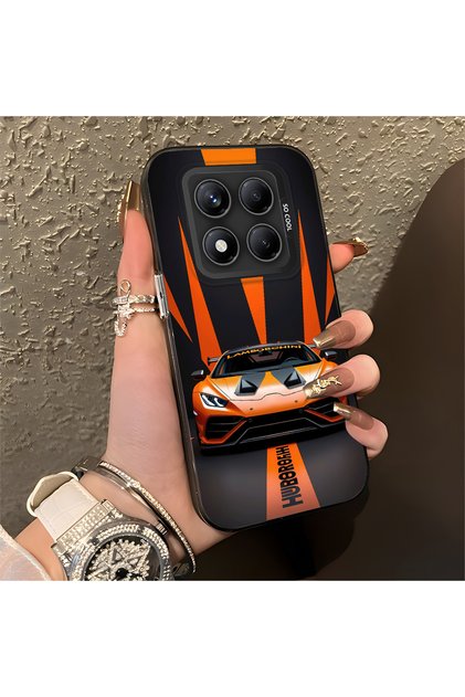 Lambo Pattern Anti-Fall Slim Hard Case Compatible with Redmi Note 14 Pro 4g
