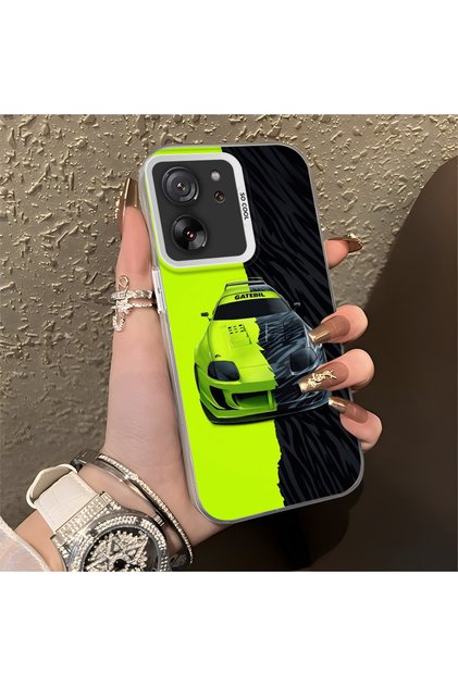 Lambo Pattern Anti-Fall Slim Hard Case Compatible with Mi 13T/Mi 13t Pro
