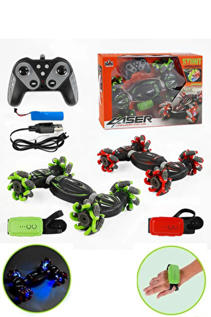 Ceren Oyuncak Ceren Ctoys Yeşil Stunt Lateral & Burs 360 Deerece