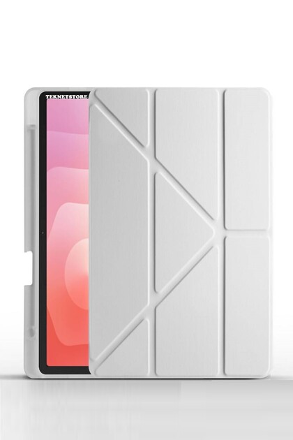 Samsung Galaxy Tab S11 11 Inç SM-X730 Uyumlu Kılıf Standlı Kalem Bölmeli Akıllı Trifolding Kapak