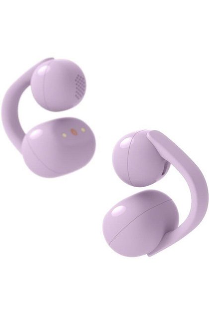 Casti Open-Ear Sony LinkBuds Clip WF-LC900V, True Wireless, Bluetooth, Fast Pair, IPX4, Asistent vocal AI, Control prin atingere, 3 moduri de ascultare, Autonomie 37 ore, iOS și Android, Violet