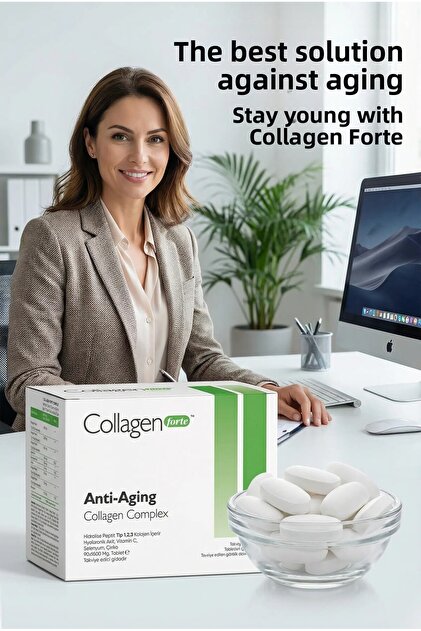 Collagen Forte Platinum Anti-Aging Collagen Complex & Multivitamin 1500 mg x 90 Tablets- Trendyol Collagen Forte Platinum Anti-Aging Collagen Complex & Multivitamin 1500 mg x 90 Tablets- Trendyol