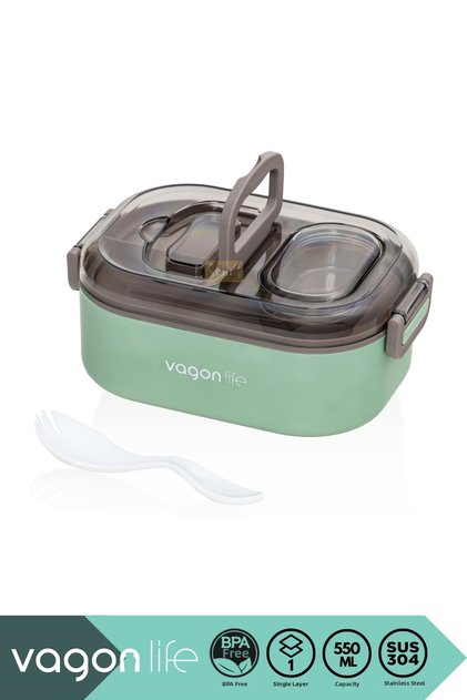 Bento 550ml Lunchbox New Collection Single Deck No Compartment Steel Lunch Box