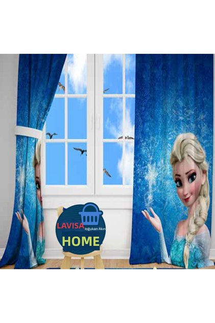 Ballerina Girl Model Printed Patterned Kids and Baby Room Background Curtain