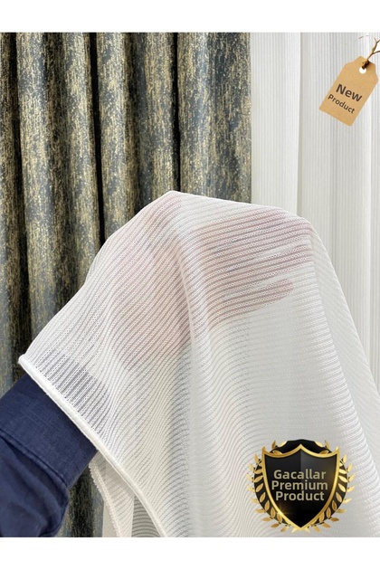 Glitter Sapphire Heavy Gramage Draped 1/3 Pleated Ironing Unwanted Tulle Curtain (Light Glitter)