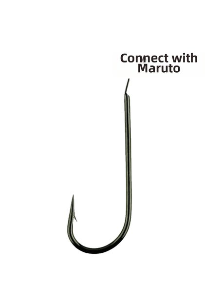 9491 Maru-Kaizu Straight Fishing Hook Black Nickel-No:16