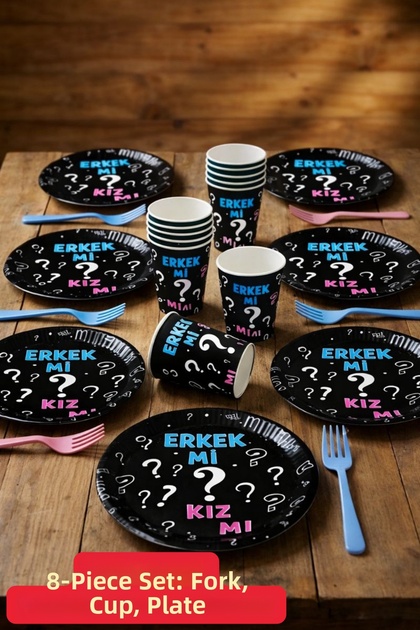 Gender Reveal Plates Set Baby Shower Party Gender Reveal Gender Reveal Party Supplies