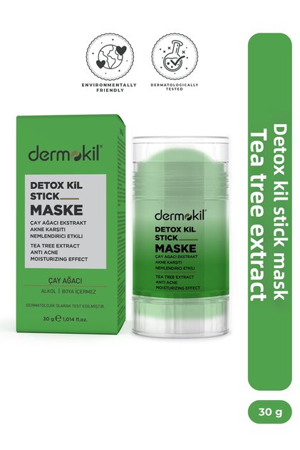 Anti-Acne and Moisturizing Detox Clay Stick Mask – Tea Tree Extract – 30 g