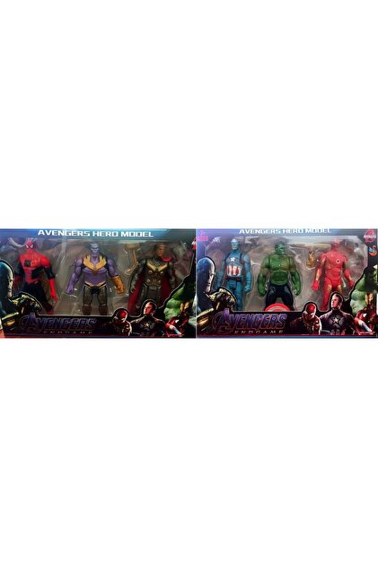 MARVEL フィギュアセット 15体セット AVENGERS Işıklı 15 cm Hulk Iron Man Kaptan Amerika Örümçek adam