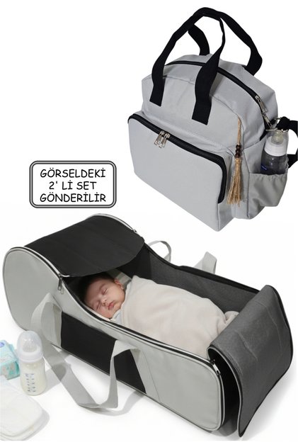 Ana Kucağı Puset Portbebe Bebek Taşıma + Anne Bebek Bakım Sırt El Omuz Çantası