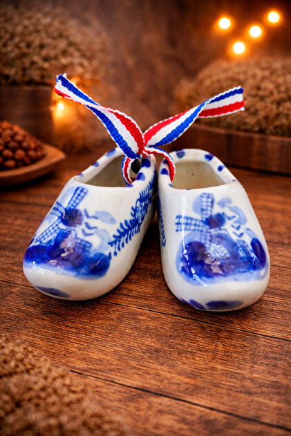 陶板 抽象ART vintage item Holland Hollanda Klompen Takunya Seramik Dekoratif Obje - Fiyatı