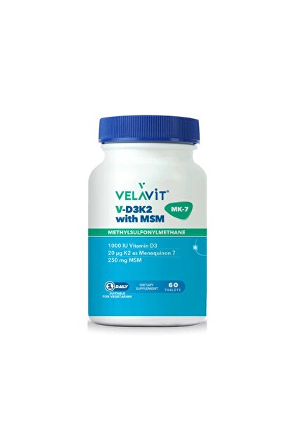 V-D3K2 with MSM D3, K2 & MSM İçeren 60 Tablet – Kemik ve Kas Desteği
