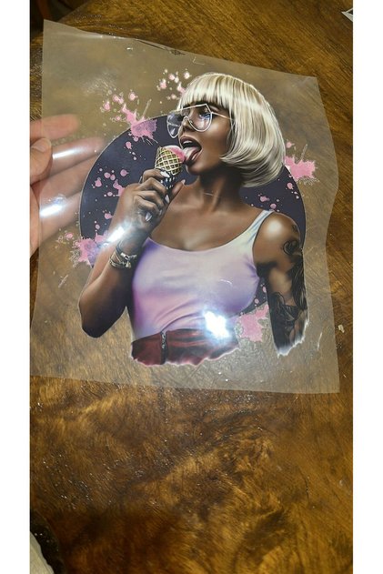 Iron-On Design Ice Cream Girl Transfer Print Arma 22X17 cm