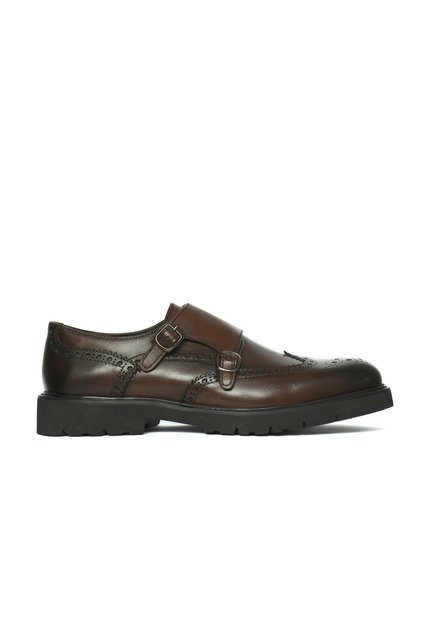 64741 Brown Alcohol Genuine Leather Men's Classic Shoes