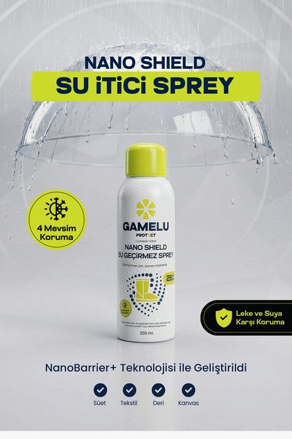 Nano Shield, Su İtici Sprey, Su Geçirmez Leke ve Kir Önleyici Sprey – 300 ML