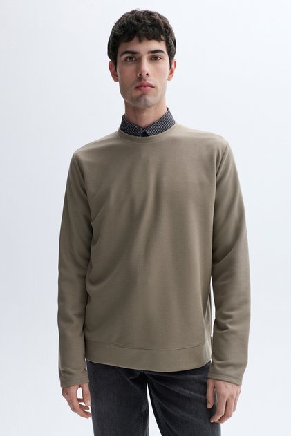 Men's Mink Color Crew Neck Sweatshirt