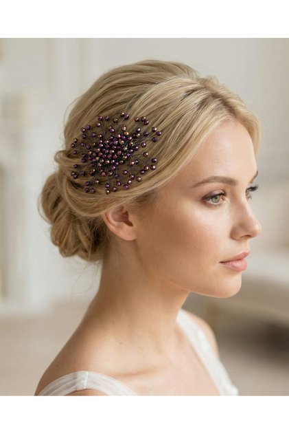 Fully Handmade Stylish And Elegant Wedding And Engagement Bridal Crown And Hair Accessory