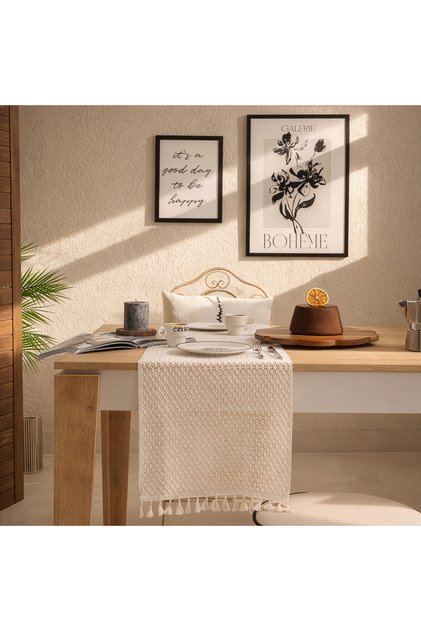 Soft Santa Runner - Ekru - 35x145 cm